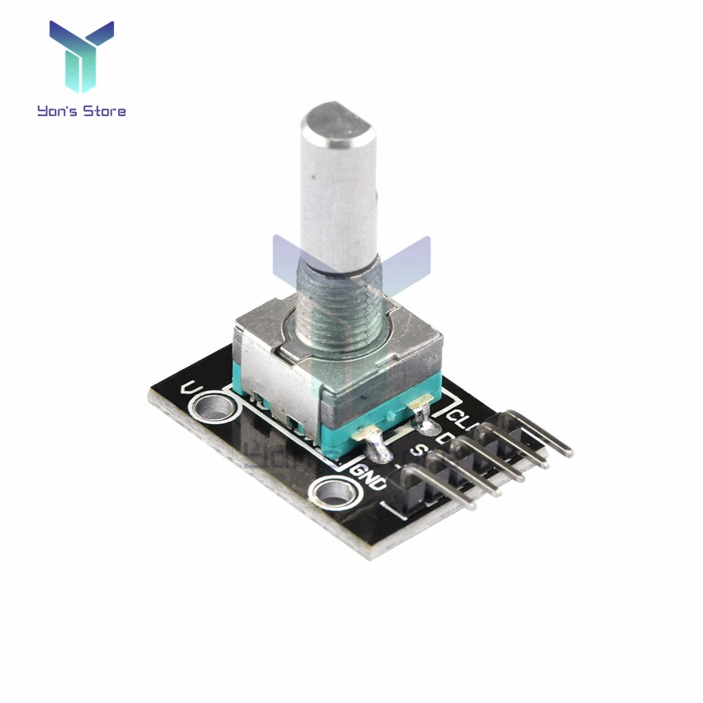 360องศา Rotary Incremental Encoder โมดูลอิฐ Sensor สวิทช์บอร์ด KY-040สำหรับโมดูล Pins 5V สำหรับ Arduino