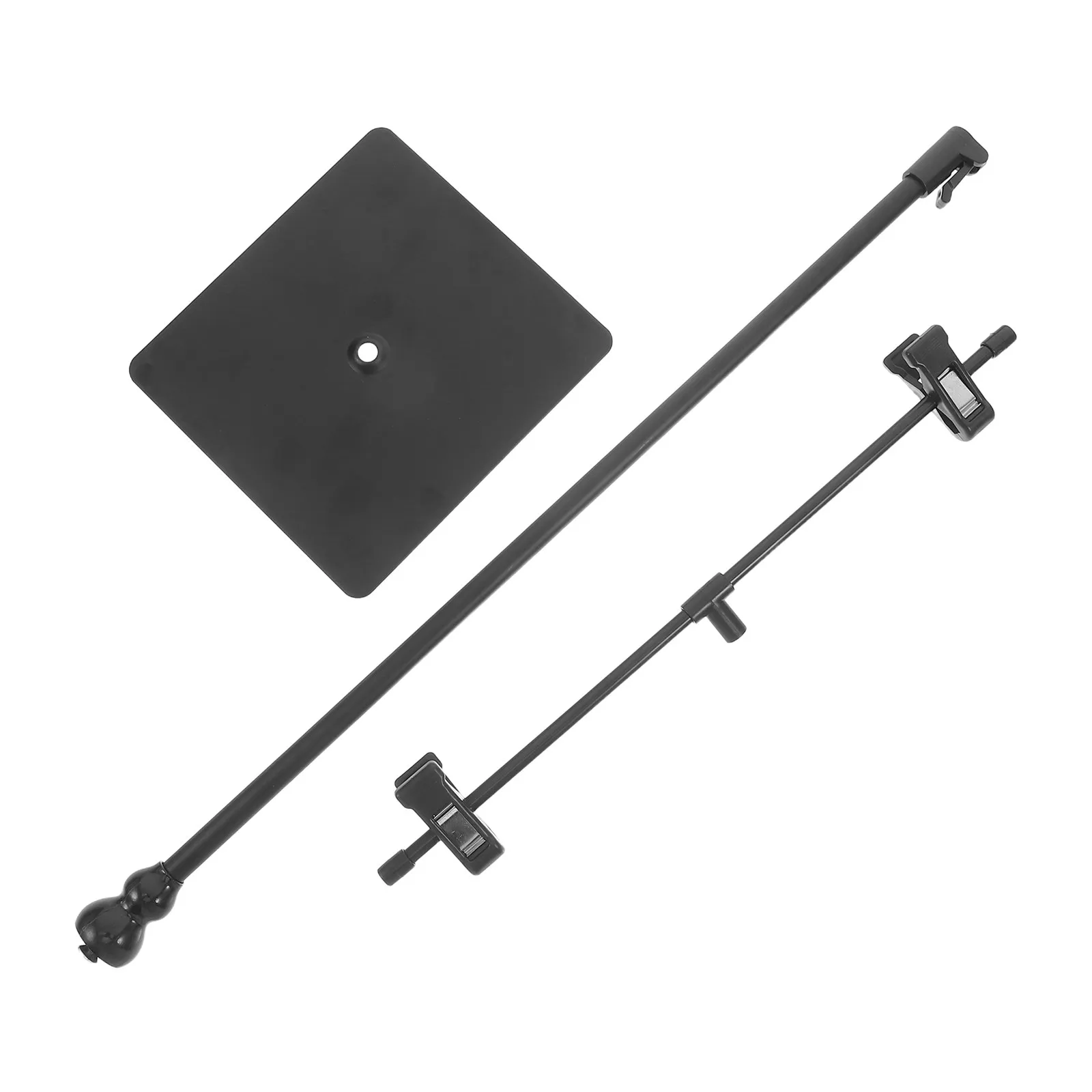Floor Stand Sign Holder For Trade Show Display For Small Businesses Adjustable Aluminum Alloy Black Poster T-shaped