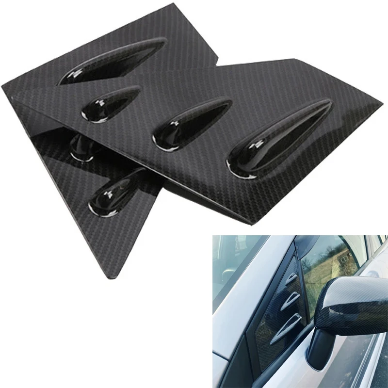 

2pcs Side Window Louvers Scoop Cover Vent Trim Sticker For 2015-2021 Subaru WRX Car Accessories