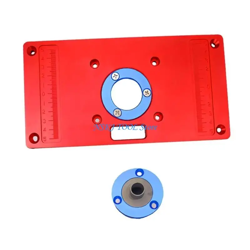 

L8RC Aluminum Router Table Insert Plate With Rings For Wood Milling Machine RT0700C