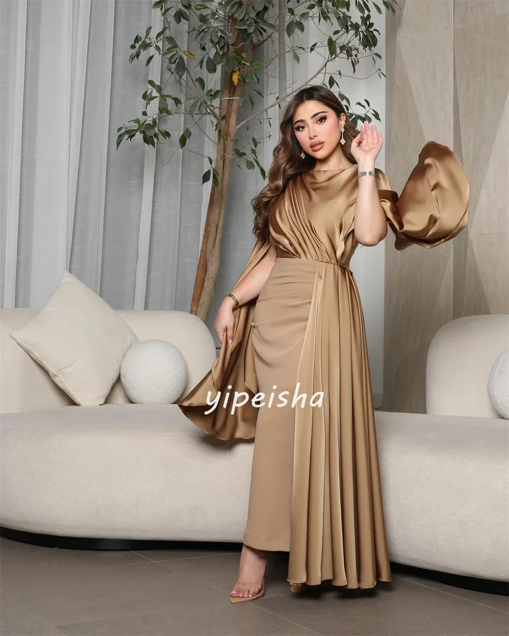 تعديل السعر المخصص وشاح ثنيات الطية حزب ألف خط س الرقبة مخصص فساتين المناسبات ميدي