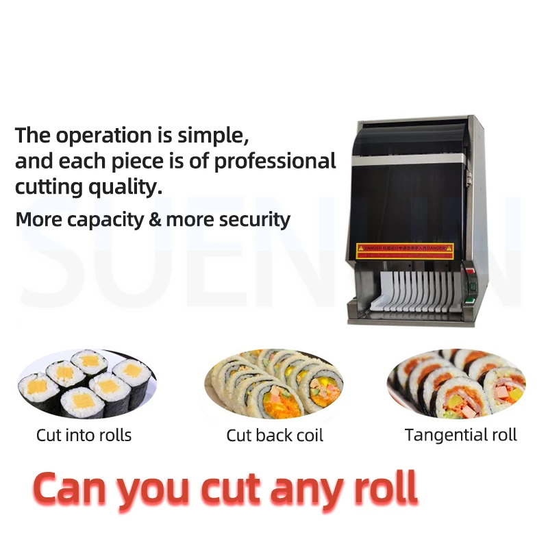 Fully Automatic Commercial Sushi Cutting Machine Electric Sushi Slicer Automatic Sushi Cutting Roll Machine