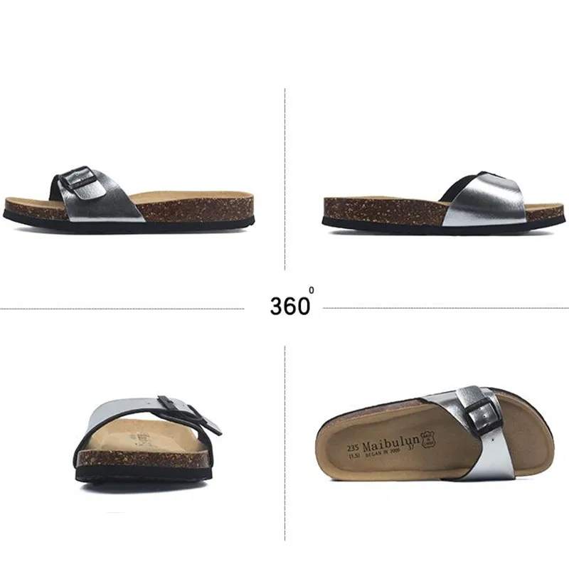 Summer Style Shoes Mens Orthotic Sandals Cork Slippers Slip-on Casual Classics Flip Flop Size 35-45 Shoes black brown white pink