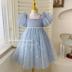 2024 nuove ragazze vestito estivo per bambini alla moda dolce ed elegante vestito da principessa per bambini vestiti designabili