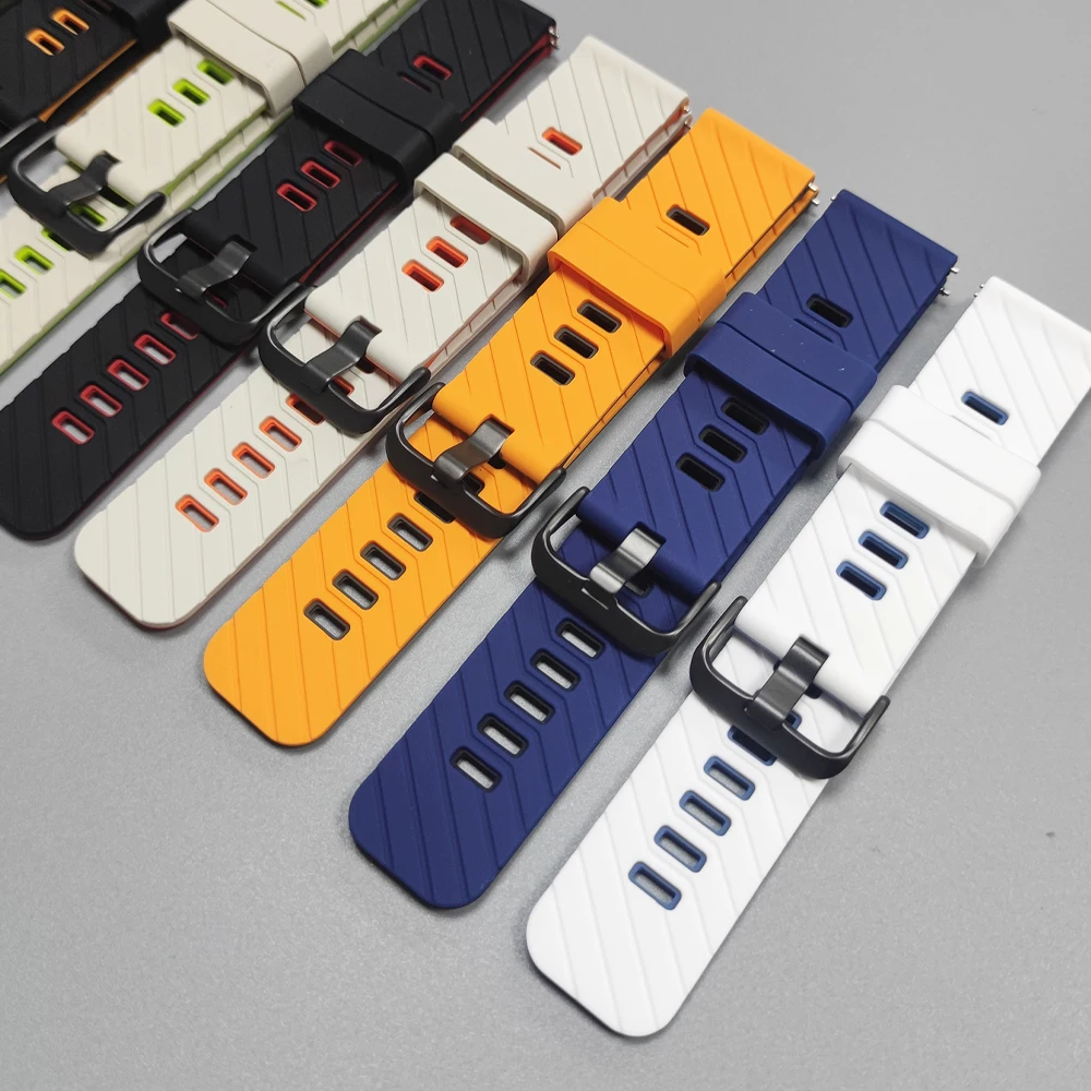 الإفراج السريع 22 مللي متر اثنين لهجة سيليكون حزام ل Garmin Forerunner 570 47 مللي متر 265 255 الموسيقى/Venu 4 3 2 45 مللي متر الرياضة حزام الساعات سوار