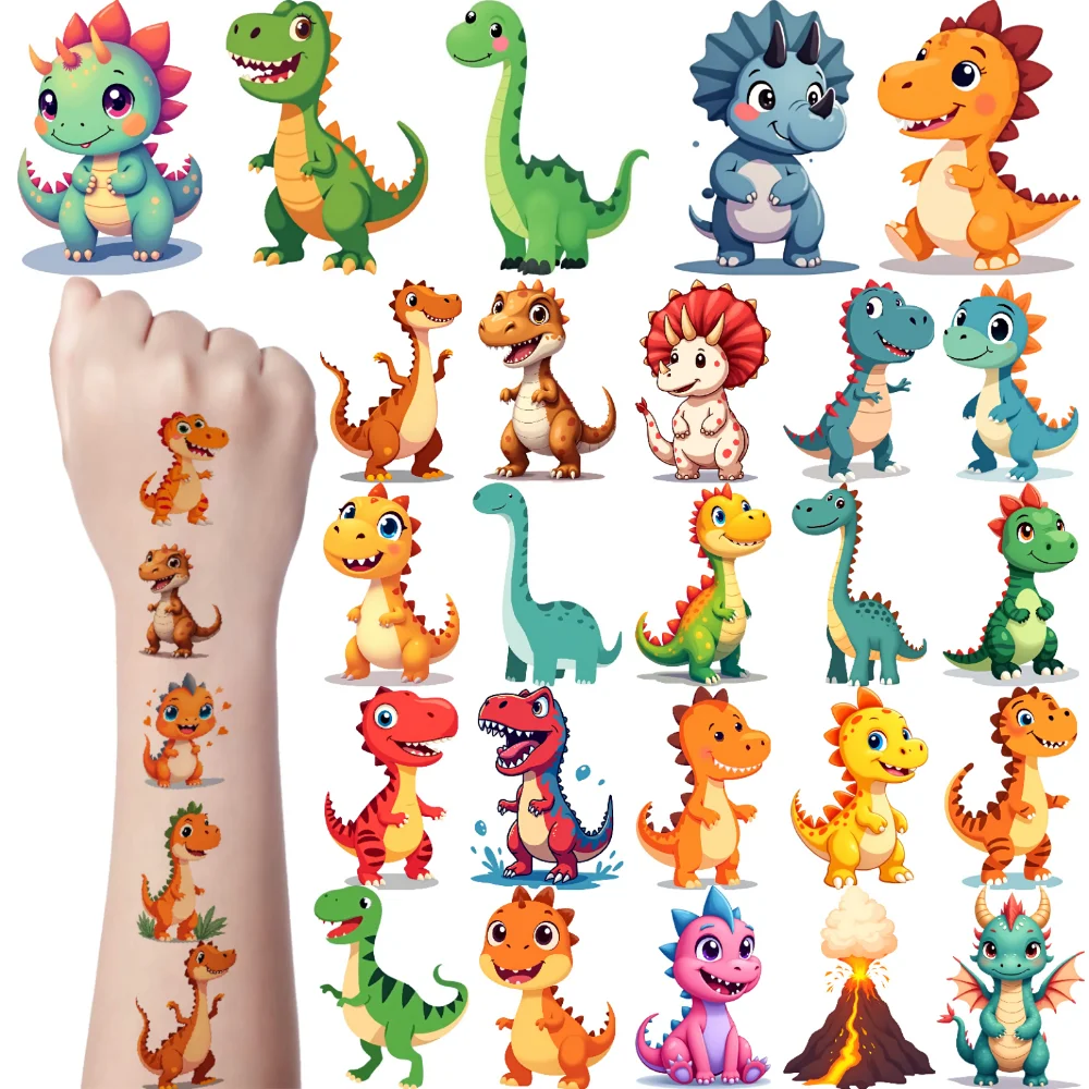 

54pcs Temporary Tattoo Decorative Stickers Temporary Tattoo Stickers Dinosaur Stickers For Girls Arms Men