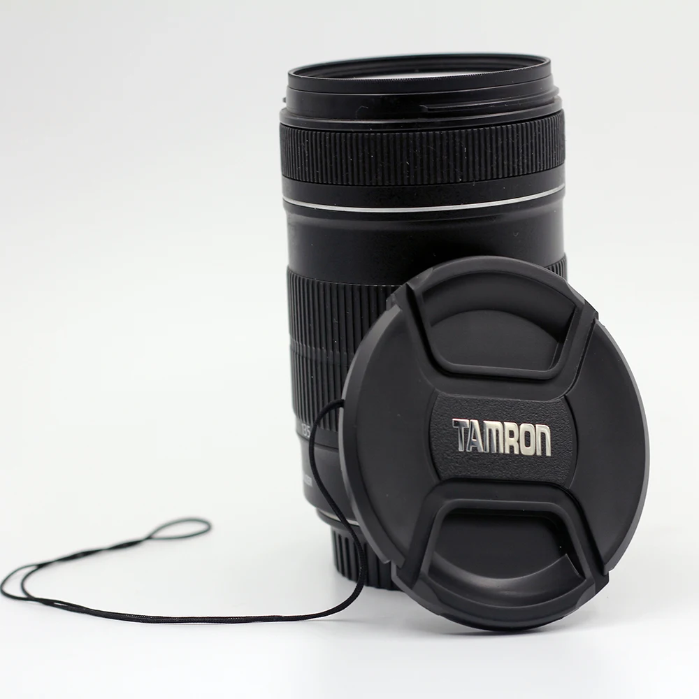 82mm 82 Center Pinch Snap-on Front Lens Cap Hood Cover protector with Strap for Tamron 24-70/2.8VC A007 camera dslr