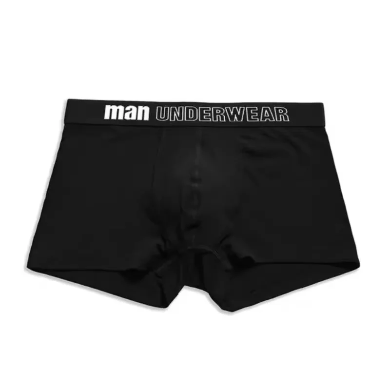 Hommes Boxers Sous-Vêtements De Sport Noir Gris L XL XXL Doux Respirant Shorts De Mode Lettres Large Bande Pantalon