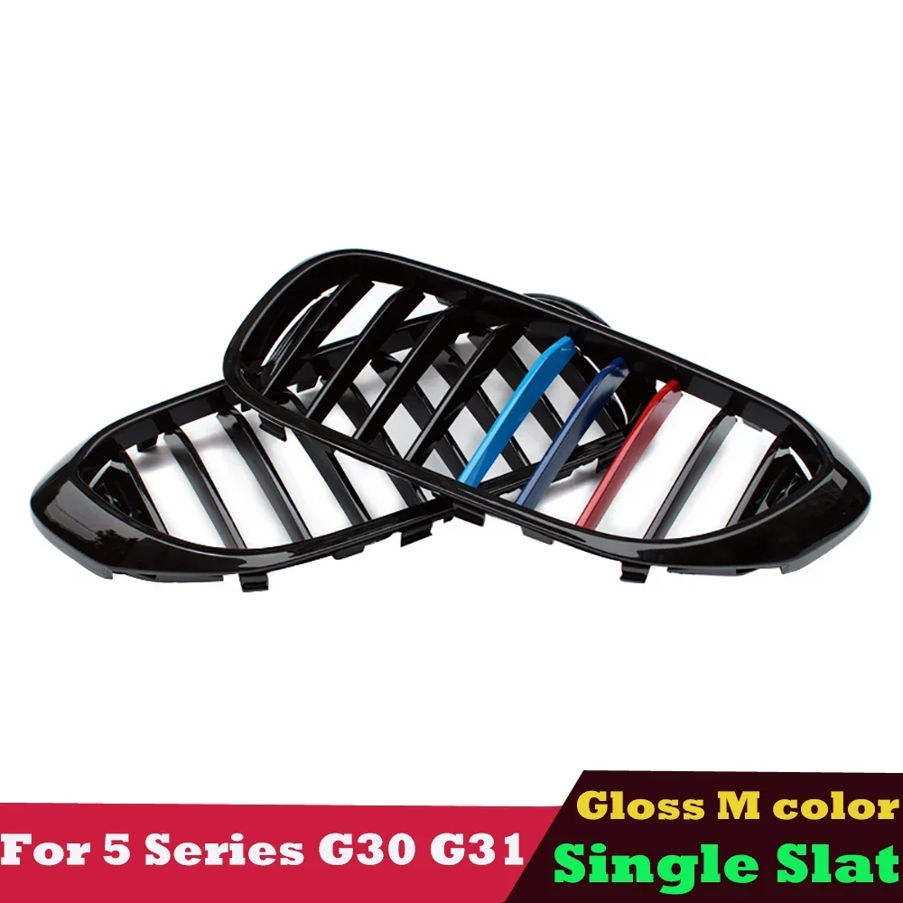 

ABS 1-Slat Gloss M color передний бампер решетка для BMW 5 серии G30 pre lci 520i 530i 540i 530d 2017-2020