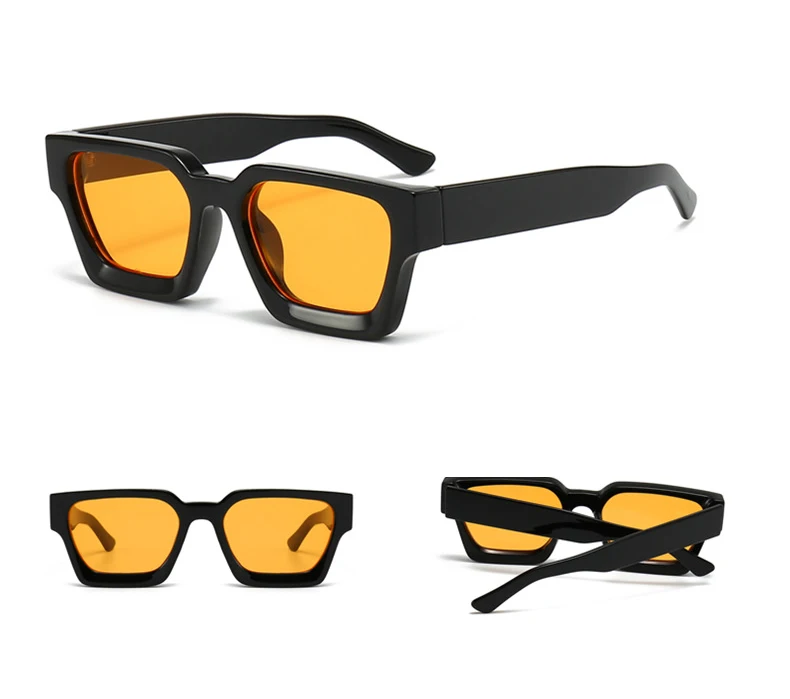 SO&EI Fashion Square Frauen Luxus Sonnenbrille Retro Marke Designer Männer Trend Leopard Blau Grün Sonnenbrille Shades UV400 – Detail 22