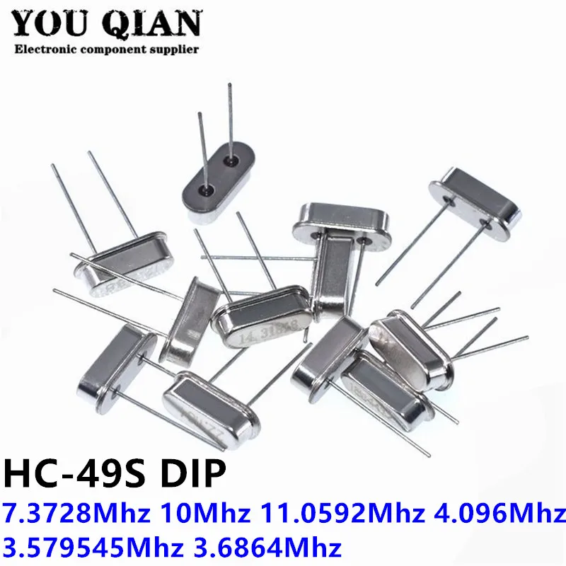 10PCS HC-49S crystal oscillator DIP-2 49S 7.3728Mhz 10Mhz 11.0592Mhz 11.0592M 3.579545Mhz 3.6864Mhz 4.096Mhz 4.9152Mhz 4.0 1 Rev