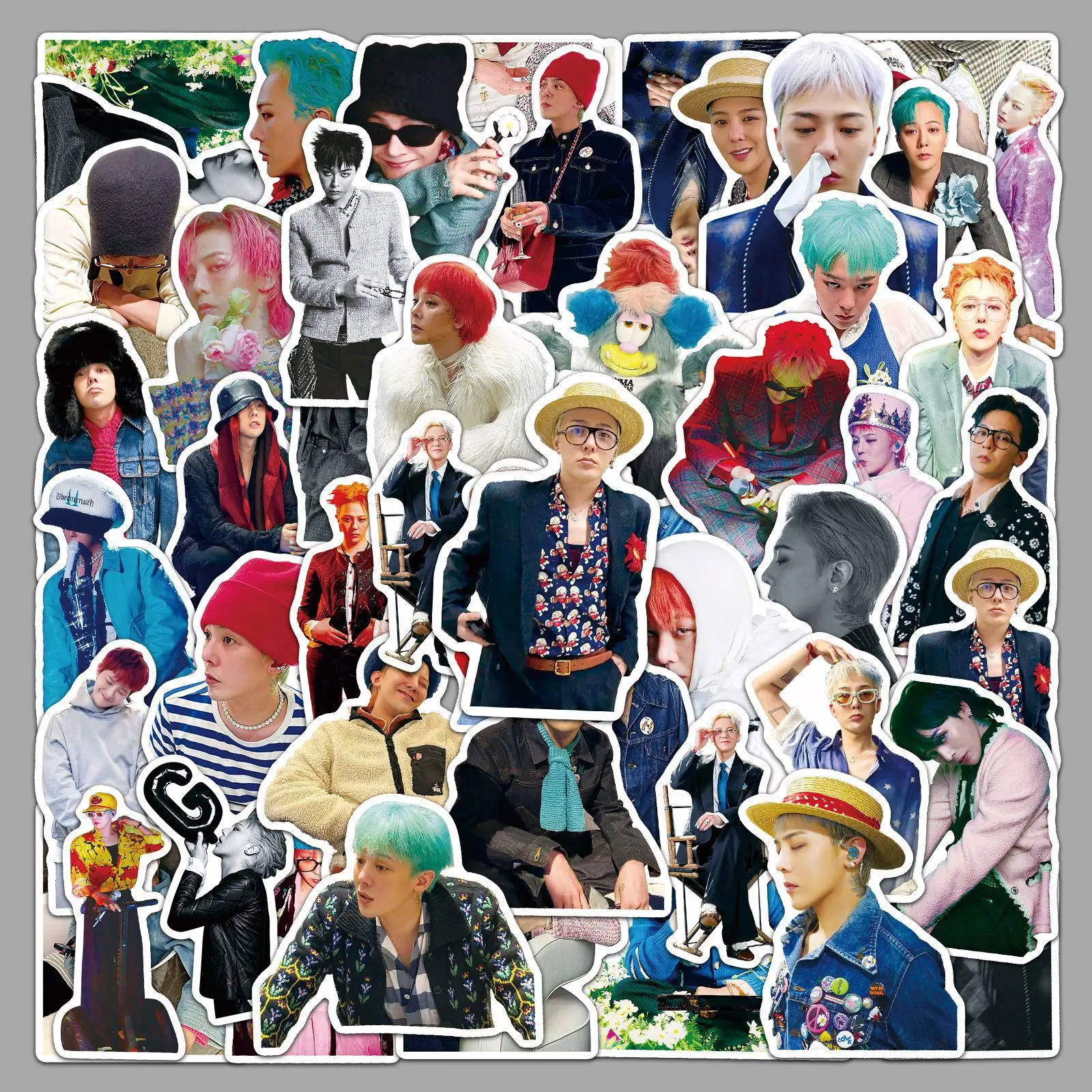 

KPOP 50 шт. GD наклейки G-Dragon, знаменитостей, водонепроницаемая декоративная чашка для воды, компьютер, мобильный телефон, подарок, праздничный подарок