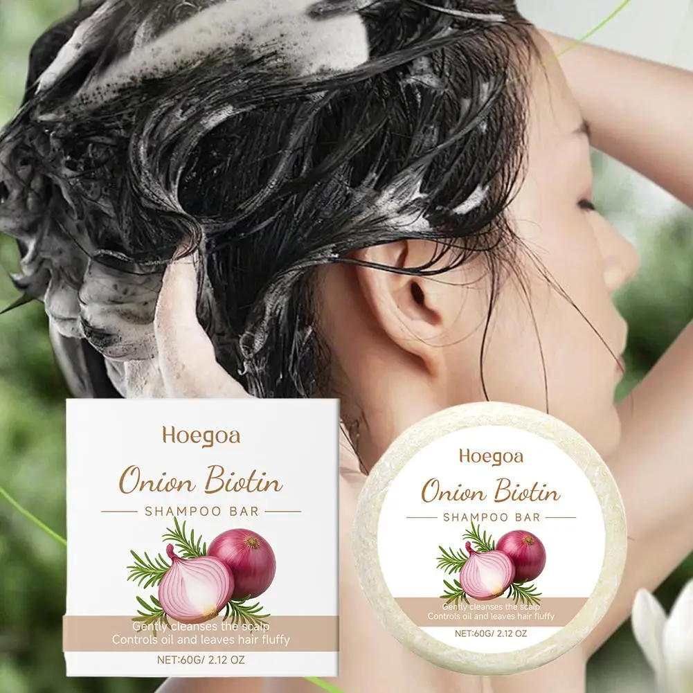 1/2/3PCS Onion Biotin Shampoo Soap Oil Control Moisturizing Smoothing Gentle Cleansing Fluffy And Smooth Hair Care Soap