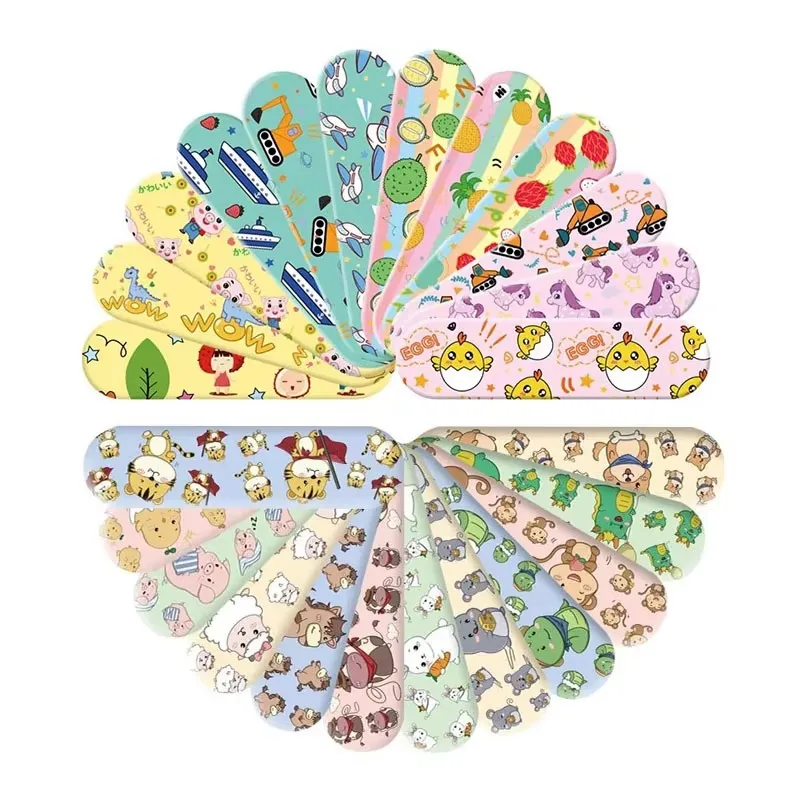 

10/30/50/70Pcs Cartoon Pattern Hemostatic Kids Cute Band-Aid Self-Adhesive Bandage First Aid Emergency Kit Wound Plaster Patches