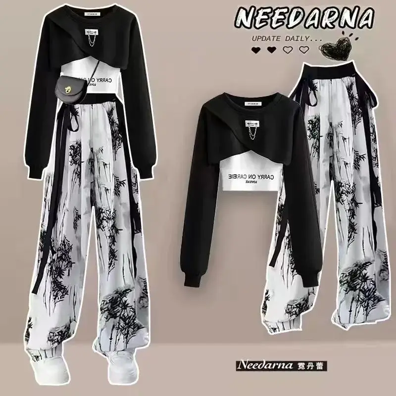 Frühling Herbst frauen Trainingsanzug Casual Lose Top und Hosen Zwei Stück Set Frauen Sport Hosen Anzüge