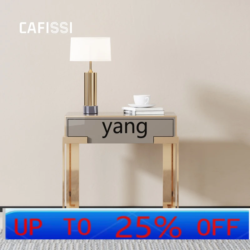 

LH Italian light luxury bedside table light luxury bedside table simple post-modern bedroom storage cabinet