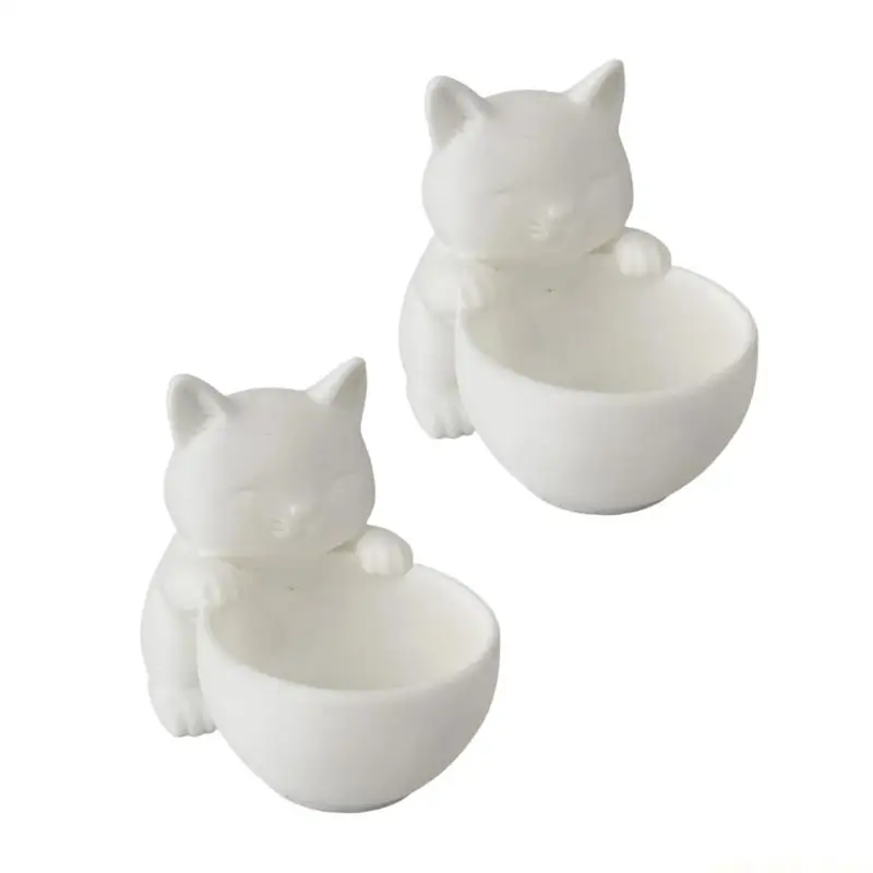 QX2E Plastic Kitten Ocean Fleshy Plant Flower Pot for Home Green Plant Potted Plant