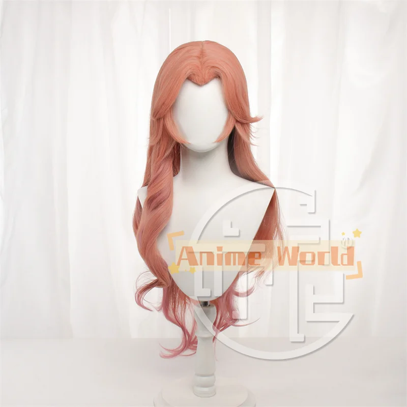 Heartache & Heartthrob Caitlyn Cosplaypruik 85 cm lang oranje roze dames Valentijnsdag hittebestendig synthetisch haar