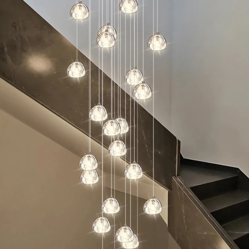 

Modern K9 Crystal LED Ceiling Chandelier Lobby Lustre Staircase Kitchen Spiral Lamp Decoration Home Appliance Ceiling Light