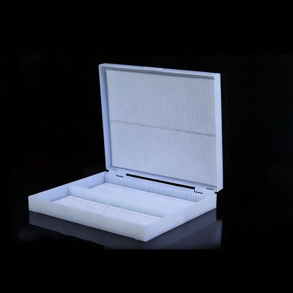 Microscope Slide Holder Storage Box Laboratory Pathology Specimen Case Organizer Secure Buckle For Science Lab Experiments