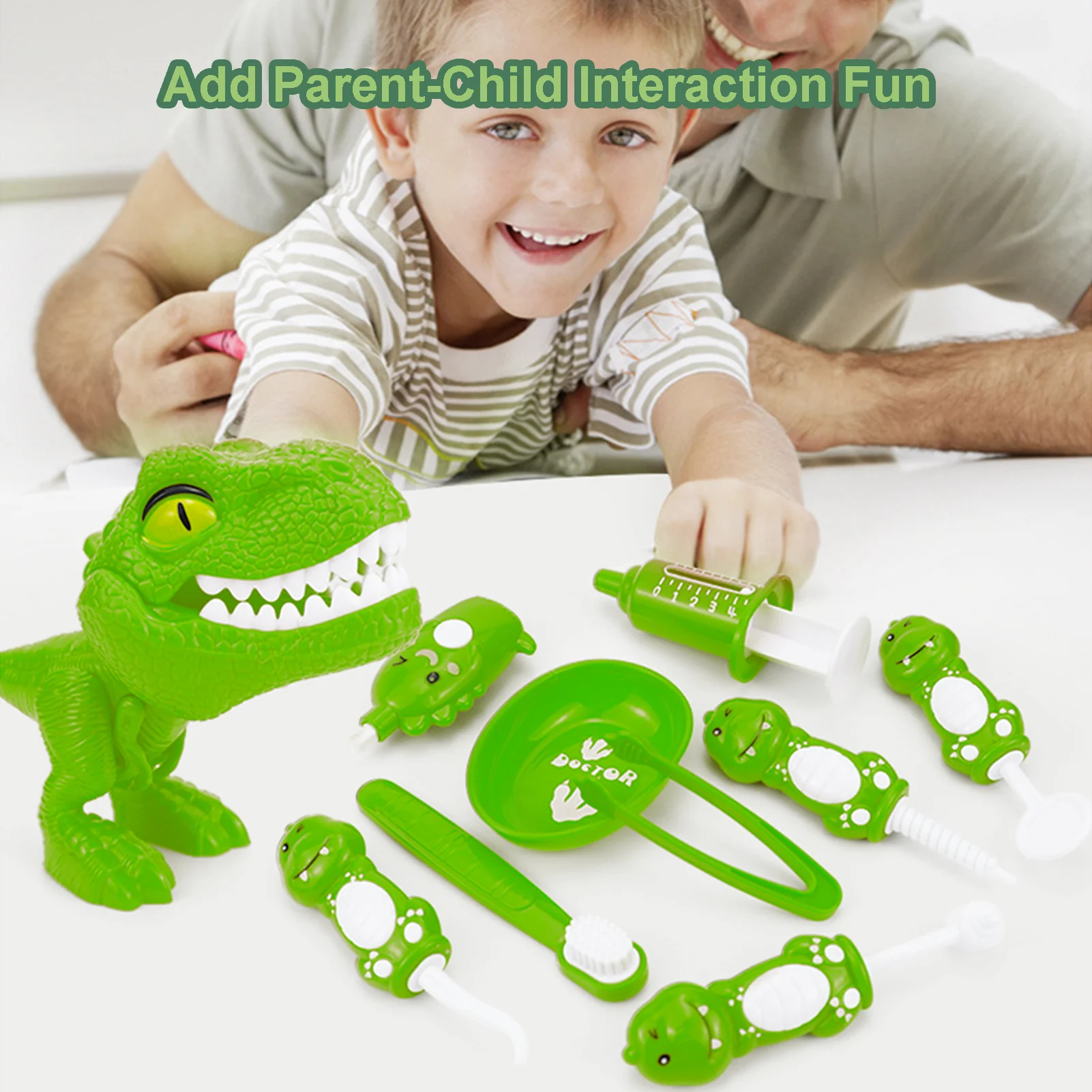 Dentist Toys For Kids Cartoon Dinosaur Dental Tools Doctor Set Playset Children Simulation Dentist Medicals Kit Play House Toys