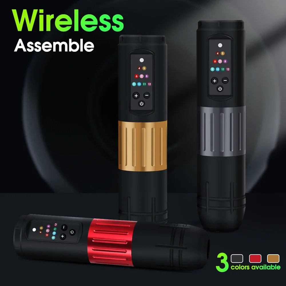 

Professional Wireless Tattoo Pen Machine 1600mAh Battery Rotary Powerful Coreless Motor Tattoo Liner Shader for Tattoo Body Art