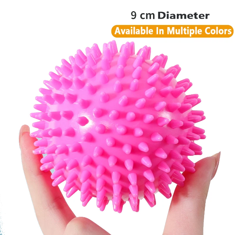 PVC Spiky Massage Ball Durable Sport Fitness Foot Pain Relief Plantar Fasciitis 9cm Yoga Massage Ball