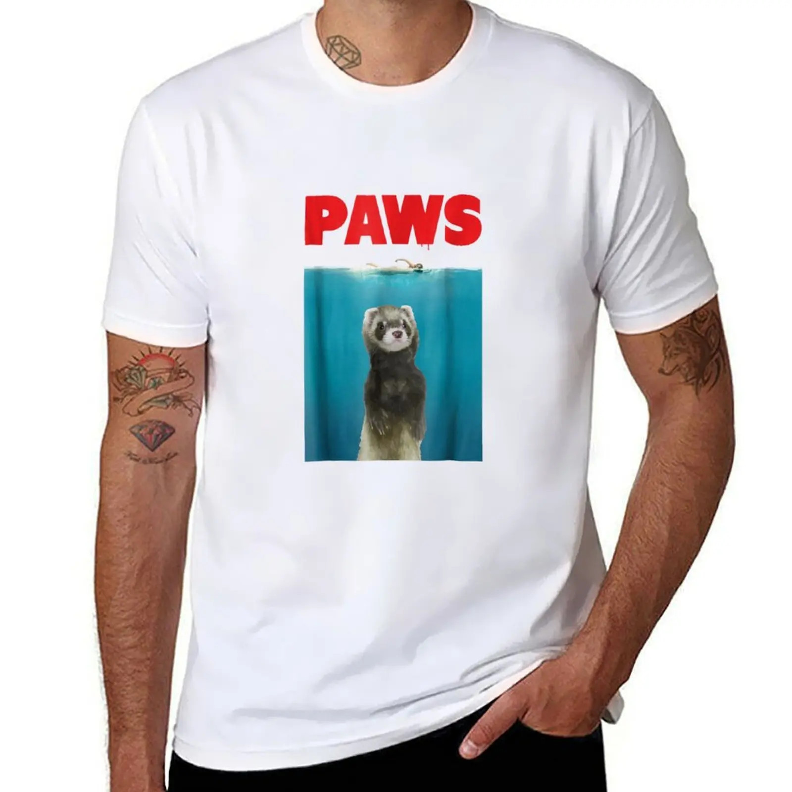 

Paws Ferret T-Shirt man t shirts cotton t shirts for man slim fit T-Shirt