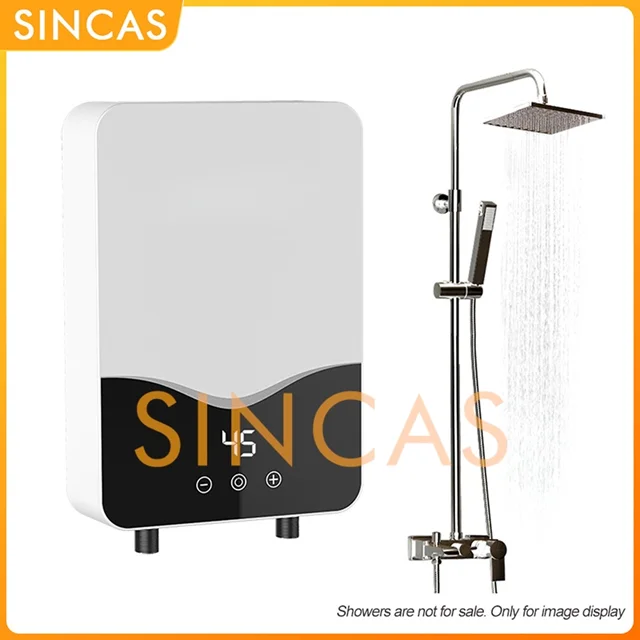 220V 5500W Electric Hot Water Heater 110V Instant Tankless Water Heater Bathroom Shower Multi-purpose Household Hot-Water Heater
