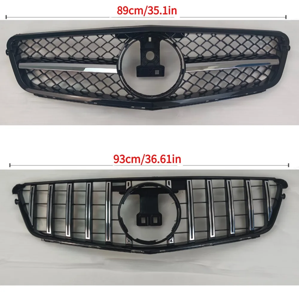 

For 2007-2014 Mercedes Benz C W204 C43 Front Hood Bumper Grille Racing Style Facelift Tuning Accessory Perfect Match Car Modifi