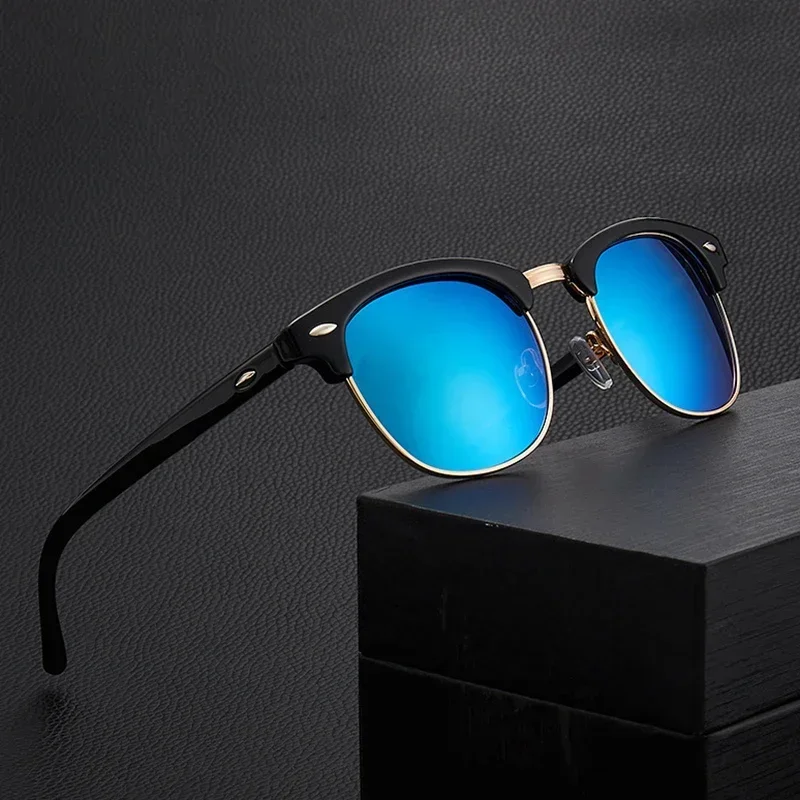 Polarized Sunglasses Men Women Brand Design UV400 Mirror Polarized Sun Glasses Half Frame Classic Sunglasses Oculos De Sol