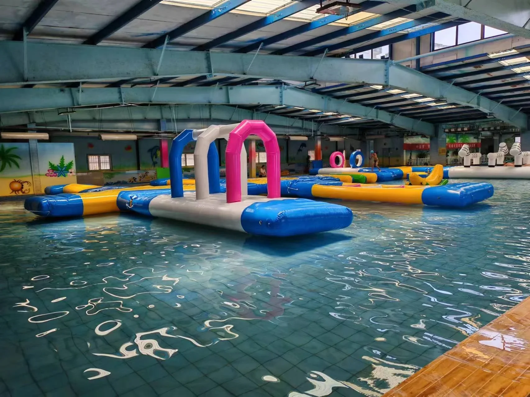 2026 Large Inflatable Floating Water Park Obstacle Course Adult Aqua Rush Game