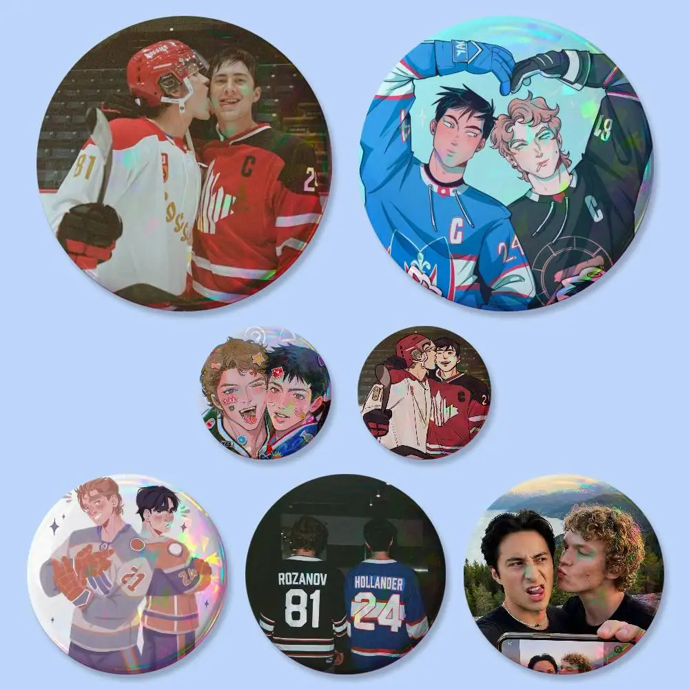 1pc H-Heated Rivalry Popular Badges 25 32 44 58 75 Mm Round Cosplay Pin Bag Decor Fans Collect Friends Gifts Brooch Souvenir