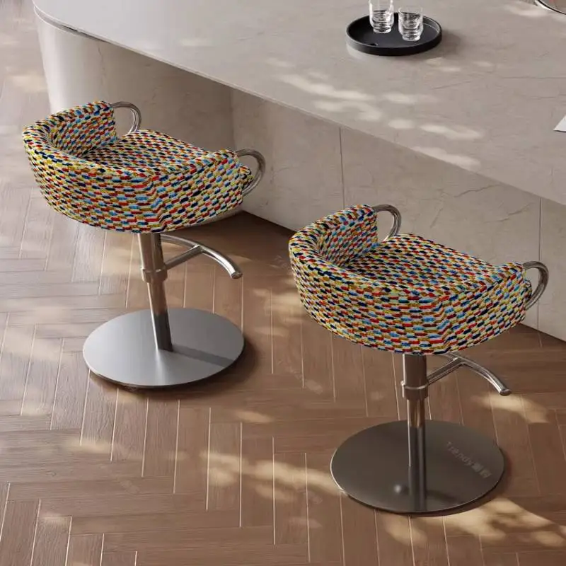 

Vintage Minimalist Bar Chair Rustic Modern Swivel Adjustable Bar Chair Restaurants Cafes Tabouret De Cuisine Haut Furniture