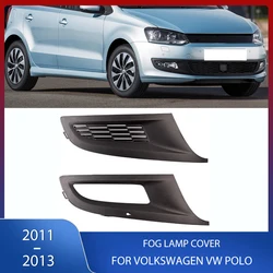 Car Front Bumper Fog Lamp Grille Cover Fog Light Grill For Volkswagen VW POLO 2011 2012 2013 Hatchback 6RD853665 6RD853666