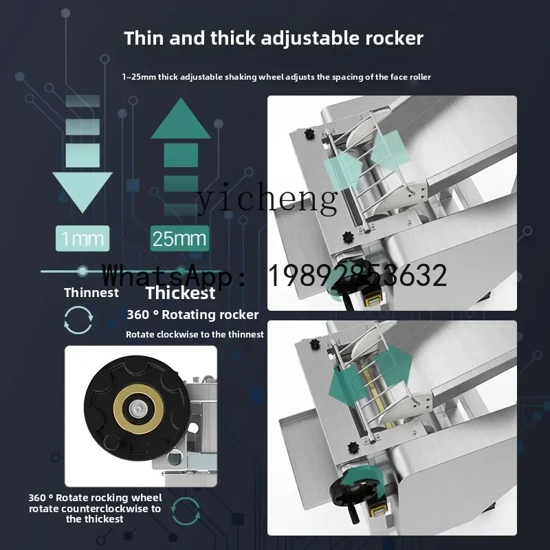 A1  high-speed noodle press commercial kneading machine stainless steel steamed bread noodle machine automatic rolling machine