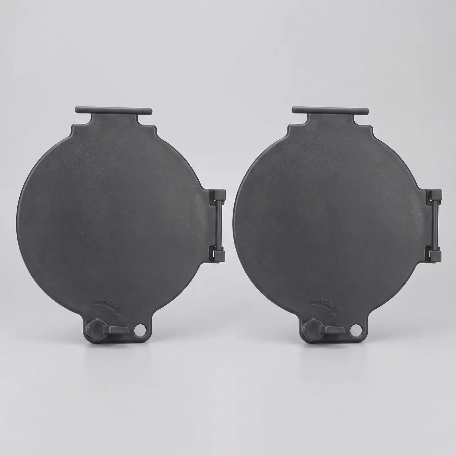RV Sewage Disc Cover with Top Hinge Mounting Tab for Trailer Waste Drain System Protection