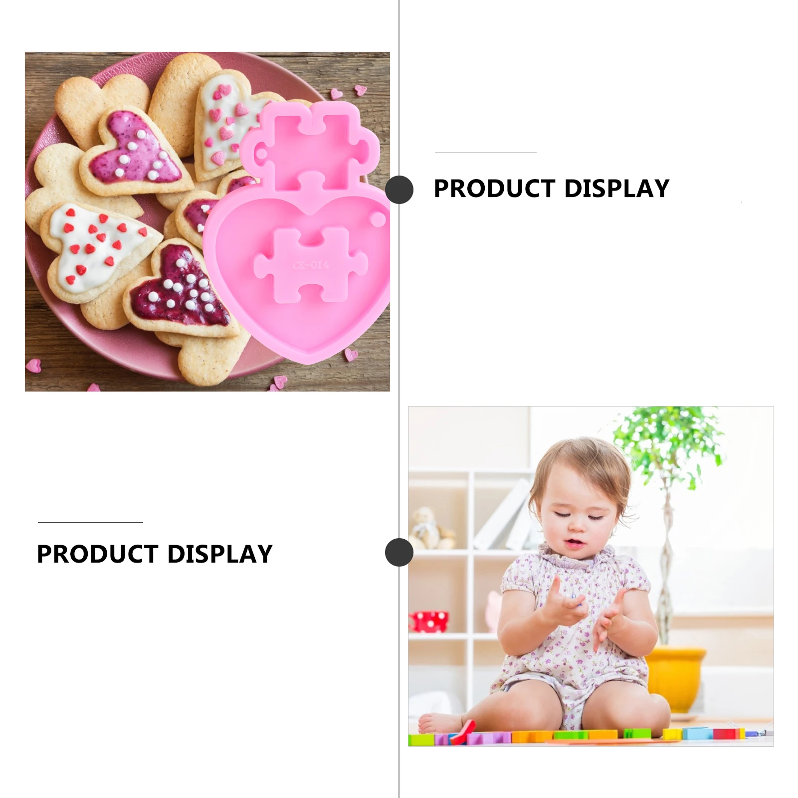 

2Pcs Heart Shaped Keychain Mold Silicone Pendant Craft Tool Diy Jewelry Accessories Epoxy Resin Fondant Decorative