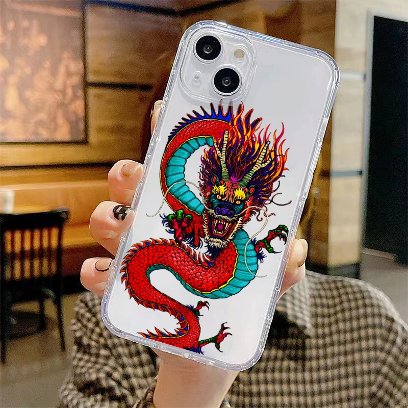Chinese Divine Dragon For iPhone 15 14 13 12 11 Pro Max 6 6S 7 8 Plus 13 12 Mini X XR XS Max Phone Case Coque