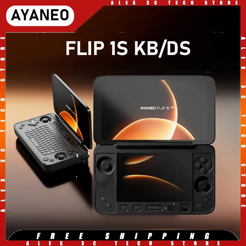 

AYANEO FLIP DS/KBAMD Game Console 8840U Dual Screen Display 120HZ High Refresh Rate 1080P 144Hz OLED Game Console RGB Keyboard