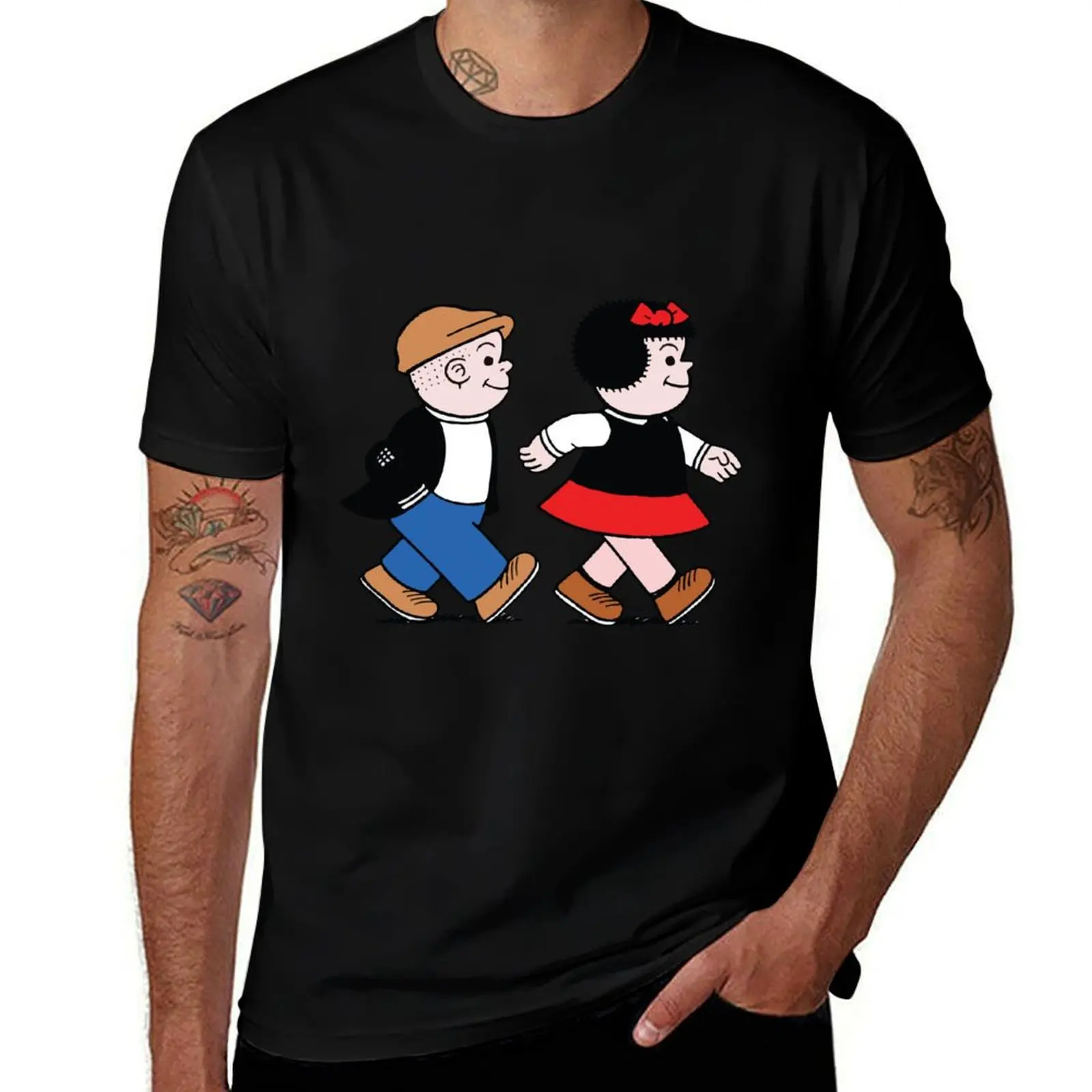 

Nancy & Sluggo Retro Cartoon T-Shirt t shirt man luxury t shirts for man pack cotton T-shirt