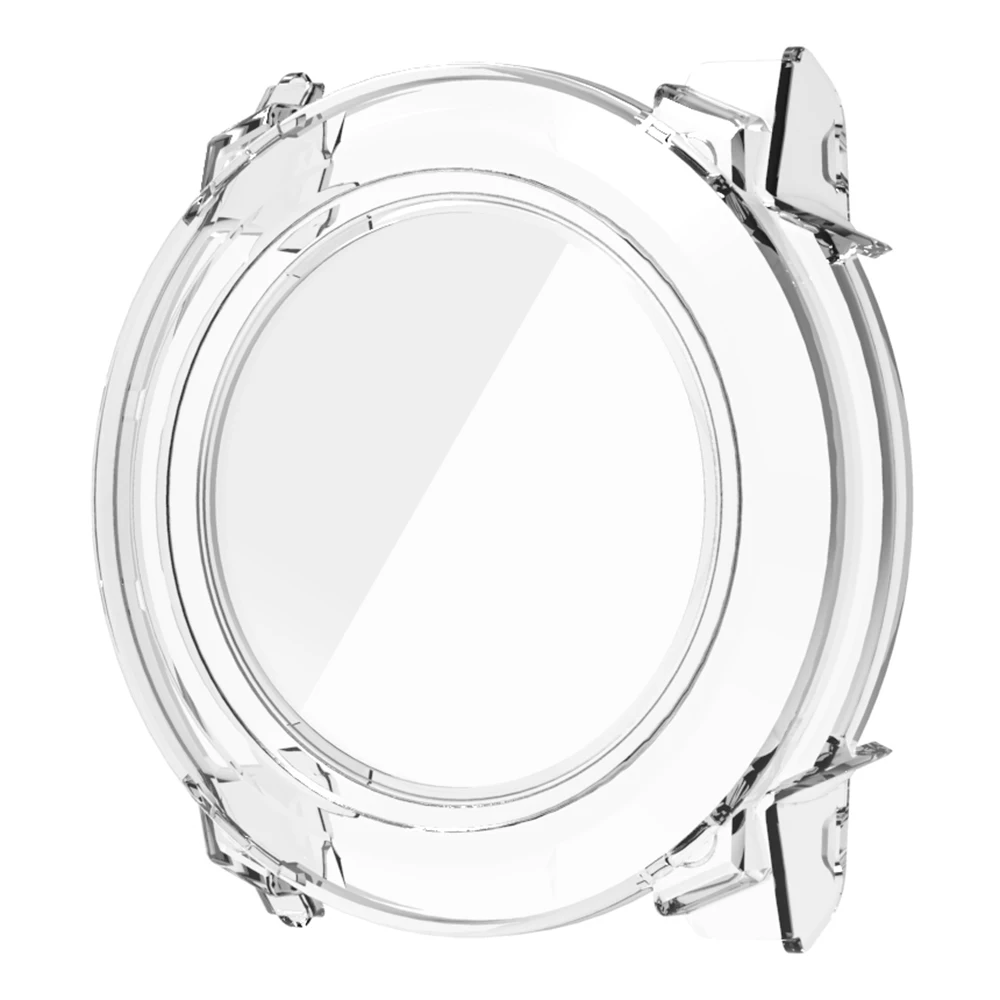 

Для Garmin Instinct 3 50 мм чехол для умных часов Защитный чехол для ПК с защитной пленкой из закаленного стекла - прозрачный