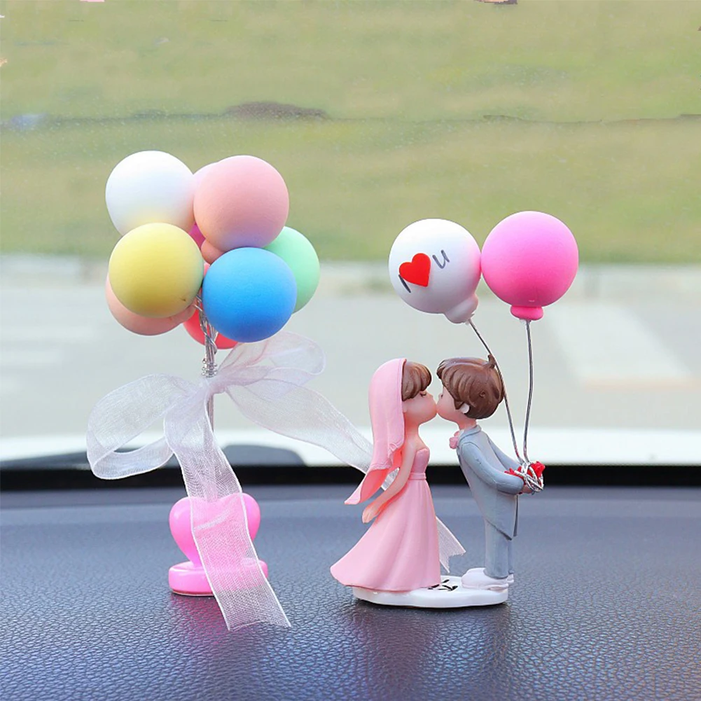 2Pcs/Set New Creative Cute Couple Decoration Center Console Rearview Mirror Girl Goddess Car Interior Decoration Supplies