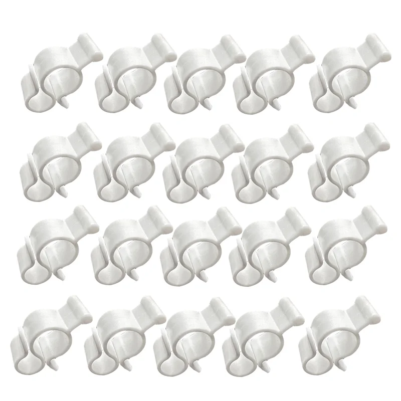 20Pcs Camping RV Awning Hook Clips Light Rope Clamp RV Traveling Tent Clip Light Hanger Awning Lights Decor White F