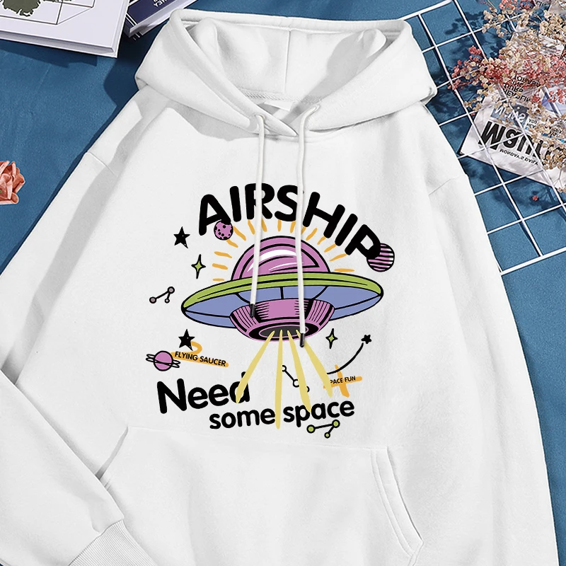 

Airship Need Some Space Толстовка с принтом для мужчин Harajuku Повседневная толстовка Модные осенние теплые мужские топы с капюшоном на шнурке S-XXL