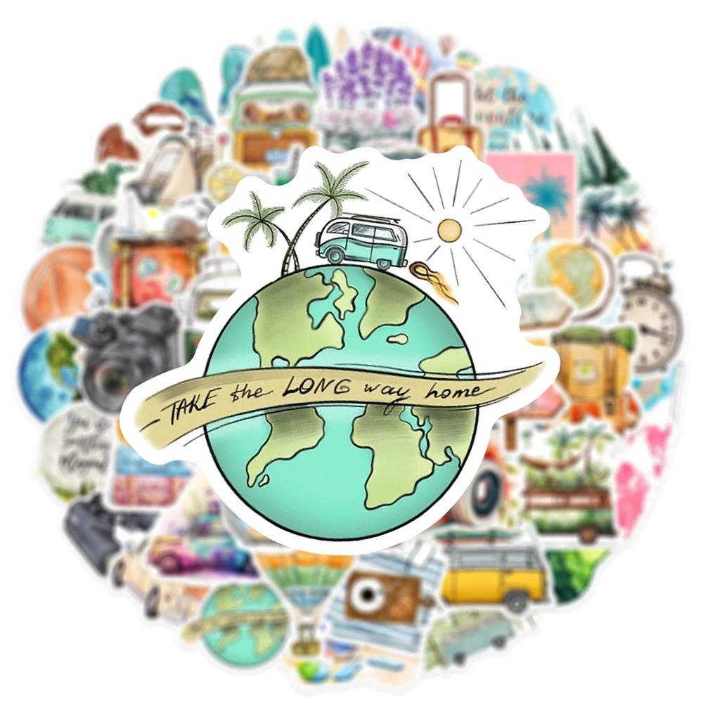 10/30/50 stücke Outdoor Reise Landschaft Cartoon Aufkleber Vintage Ästhetische Graffiti Aufkleber DIY Laptop Koffer Telefon Aufkleber Dekor