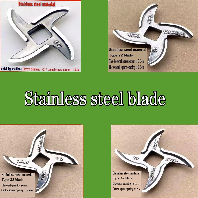 

Meat grinder parts Type 12 Type 22 Type 32 Type 42 Type 52 Stainless steel blade Meat grinder Cross knife