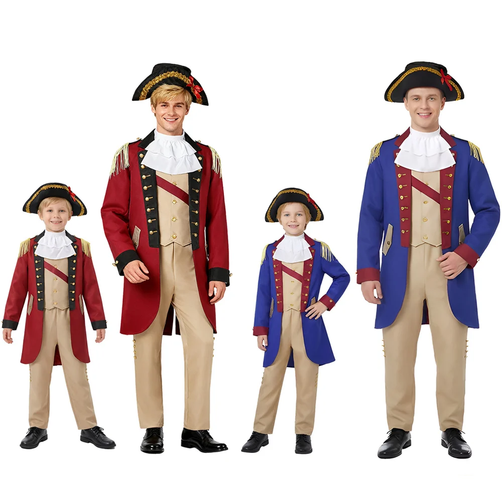 

Morph George Washington Costume for Adults Kids, Colonial Founding Father Outfit, American Revolution Halloween Cosplay Costume