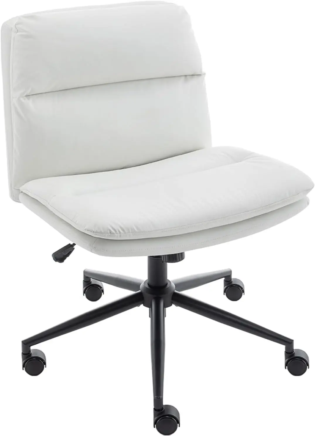 Cadeira de vaidade branca ergonômica Criss Cross com rodas, cadeiras modernas de escritório doméstico, altura ajustável para casa e escritório