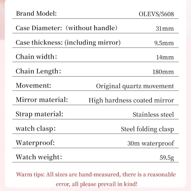 OLEVS 5608 Women Fashion Watch Stainless Steel Calendar Night Light Watch Original Brand Elegant Women Quartz Watch Reloj Mujer